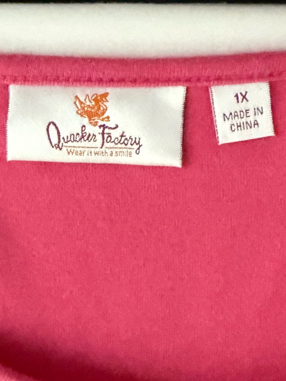 Quacker Factory Hot Pink Dragonfly Rhinestone Top 1X - Picture 3 of 14